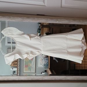 Hello Molly White Mini Ruffle Dress